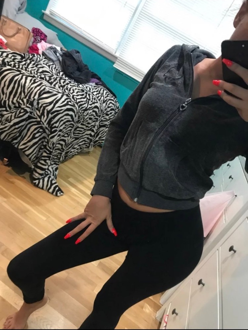 Charlotte Russe Dark Gray Hoddie